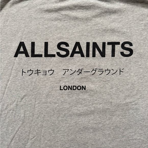 All Saints Underground Oversized Crew Neck T-Shirt - Picture 6 of 8
